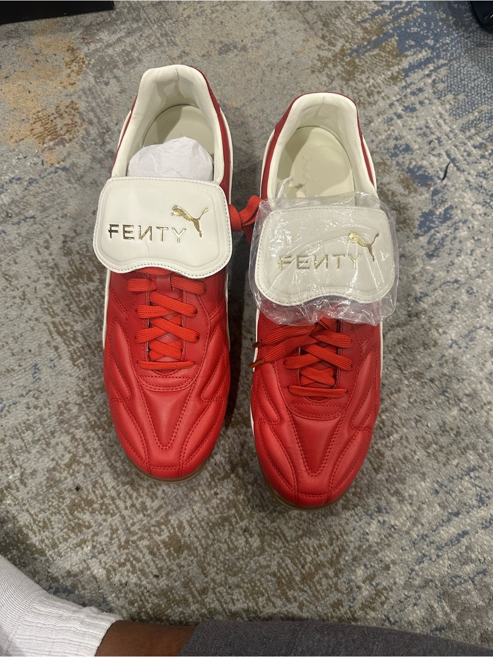 Puma FENTY Men’s Red and White Leather Sneakers
